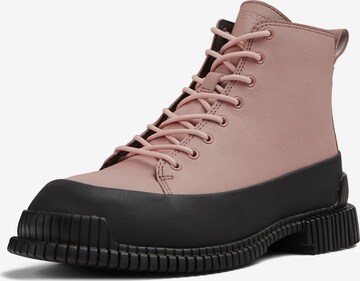 CAMPER Lace-Up Ankle Boots ' Pix ' in Pink: front