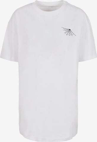 Maglia extra large 'Halloween - Spider Web' di Merchcode in bianco: frontale