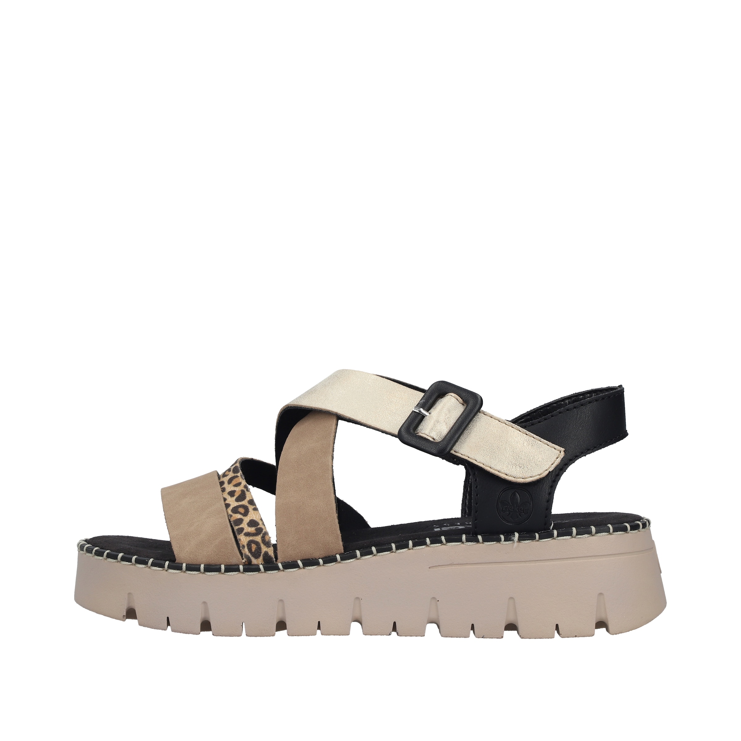 Rieker Strap Sandals 'V1063' in Silver