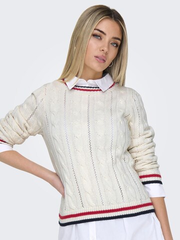 Pullover 'ONLKaya' di ONLY in bianco
