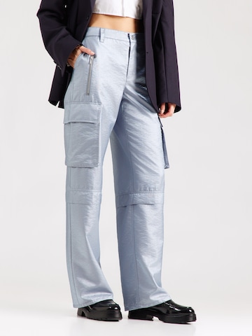 Loosefit Pantalon cargo 'Iridescent' KARL LAGERFELD JEANS en bleu : devant