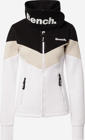 BENCH Zip-Up Hoodie 'HAYLIE' in White: front