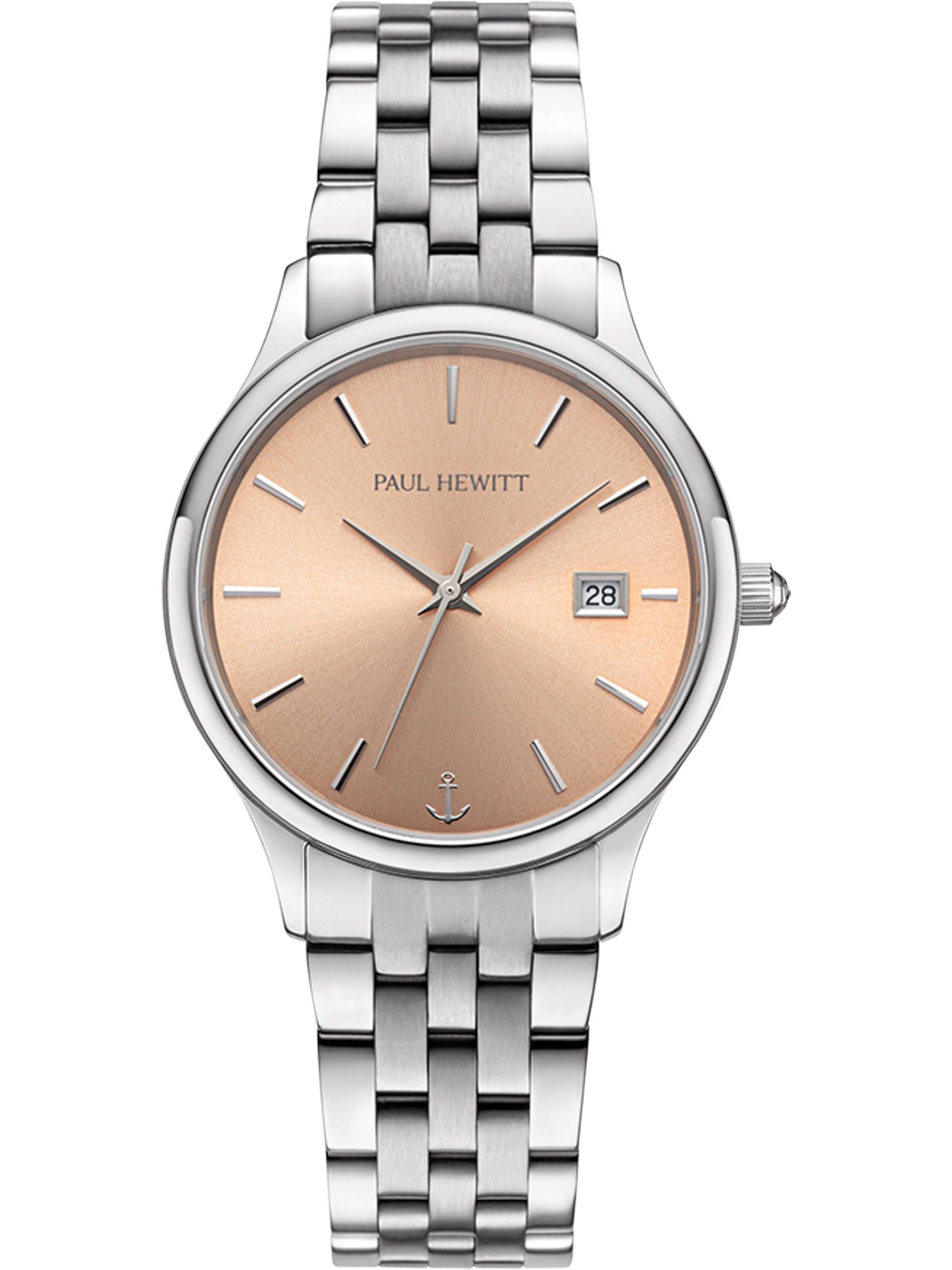 Paul Hewitt Analoguhr in Silber: Vorderseite