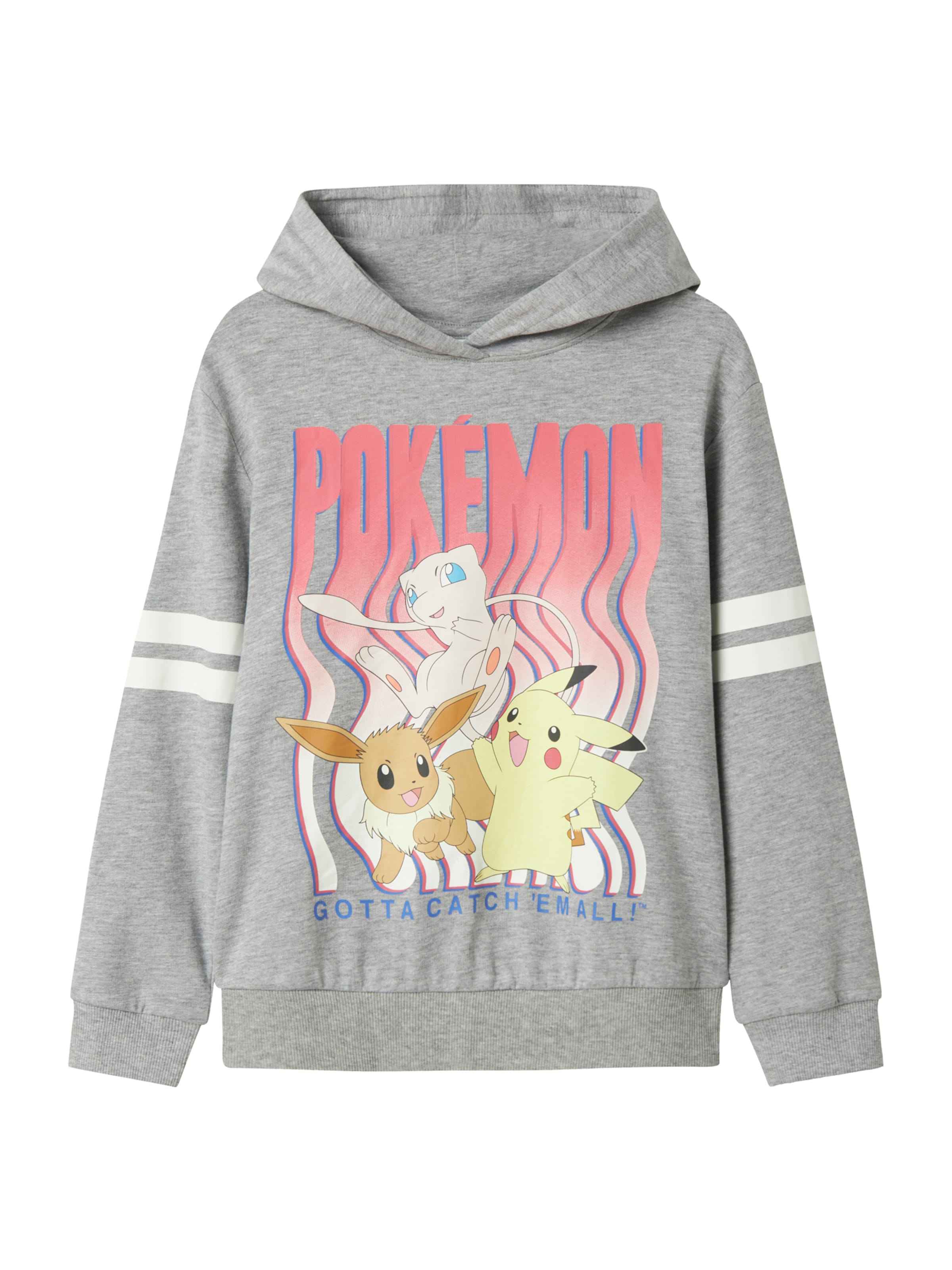pelēks NAME IT Sportisks džemperis 'NKFJIXaba Pokemon': no priekšpuses