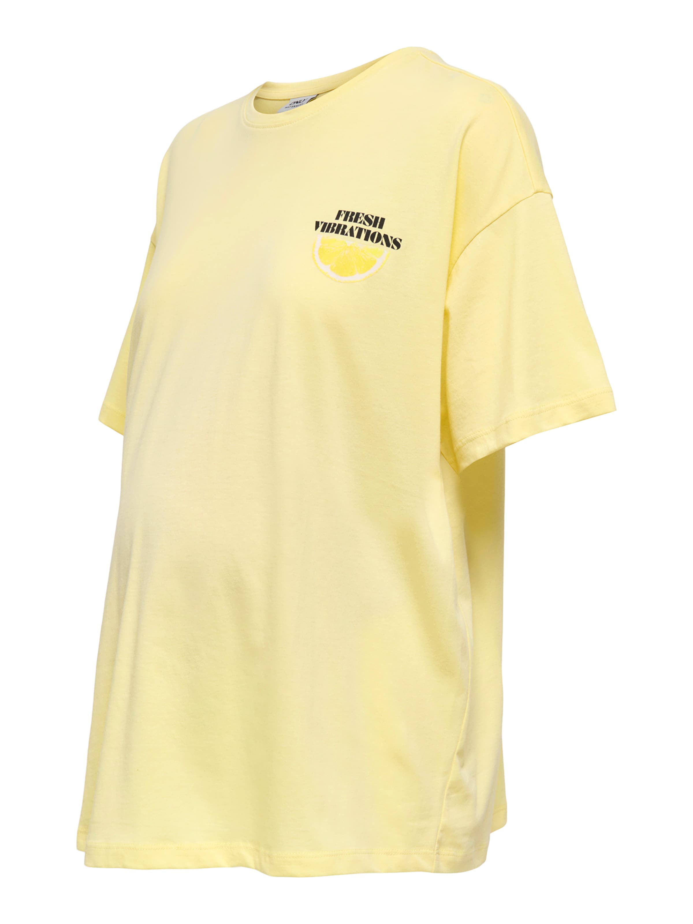 Only Maternity Koszulka w kolorze żółty: przód