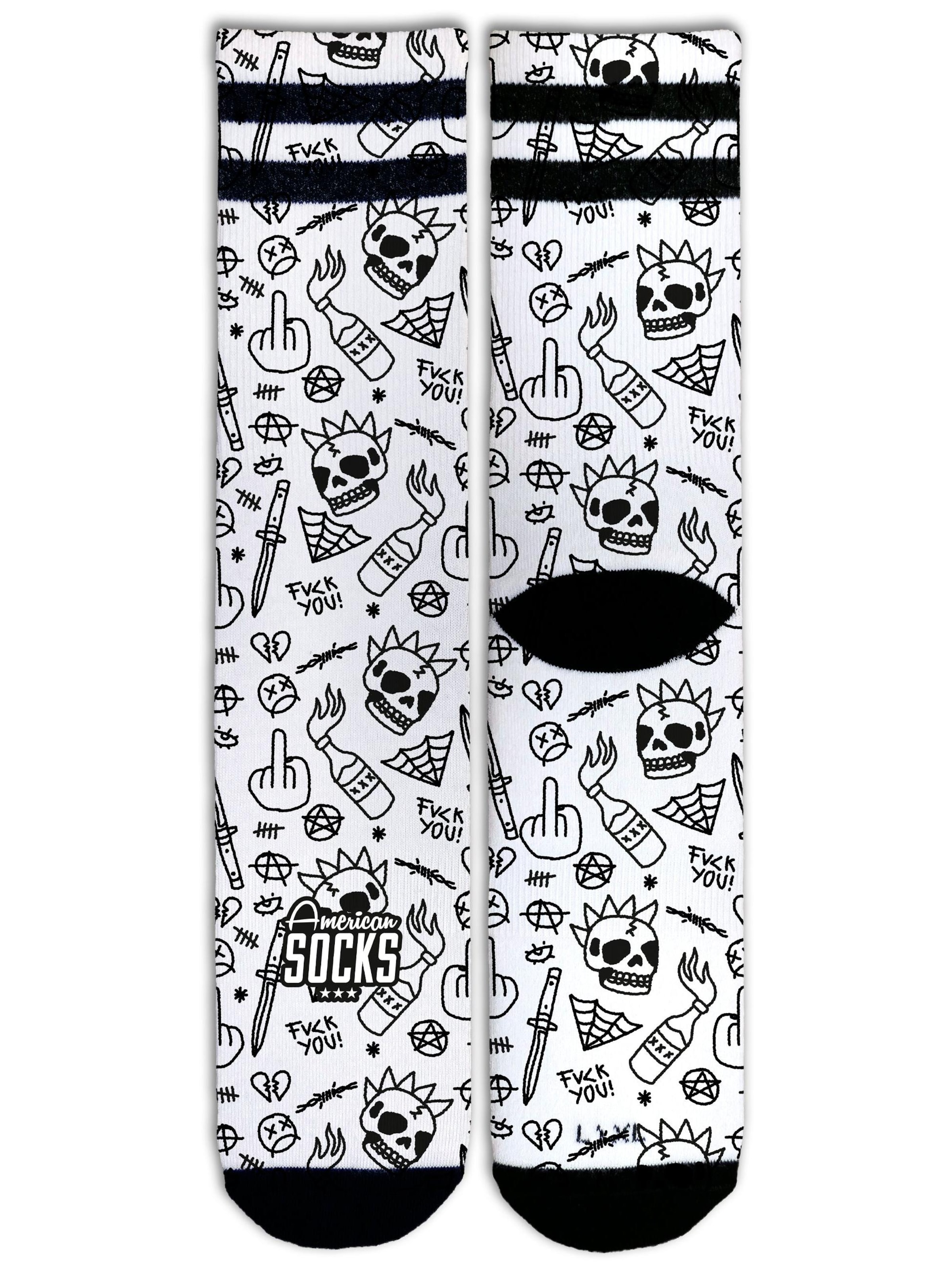 American Socks - Calcetines 'No Direction' en blanco