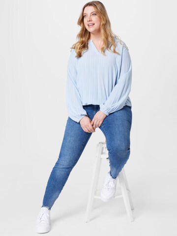 KAFFE CURVE Blouse 'Hella' in Blue