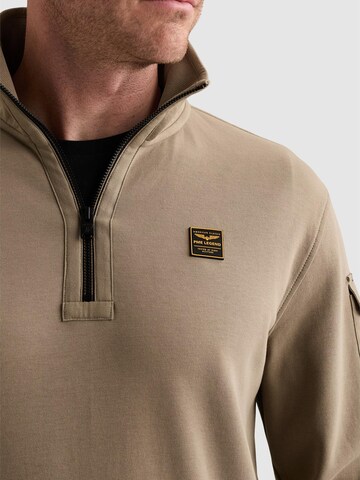 Felpa 'Sweatshirt with half-zip and badge' di PME Legend in verde