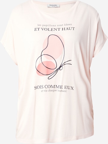 T-shirt Sublevel en rose : devant