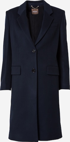 BOSS Black Between-Seasons Coat 'Catara' in Blue: front