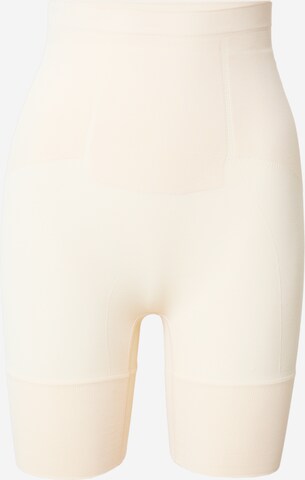 Pantalon modelant Dorina en beige : devant