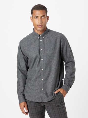 minimum Regular fit Button Up Shirt 'Waynes' in Grey: front