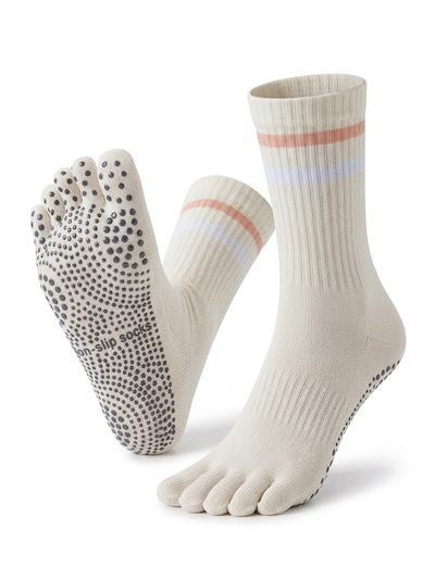 Millo Athletic Socks 'Freedome Yoga' in 34-38 in Beige, Item view
