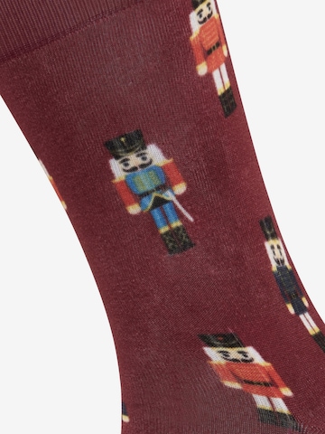 BURLINGTON Socks 'December Days' in Red: front