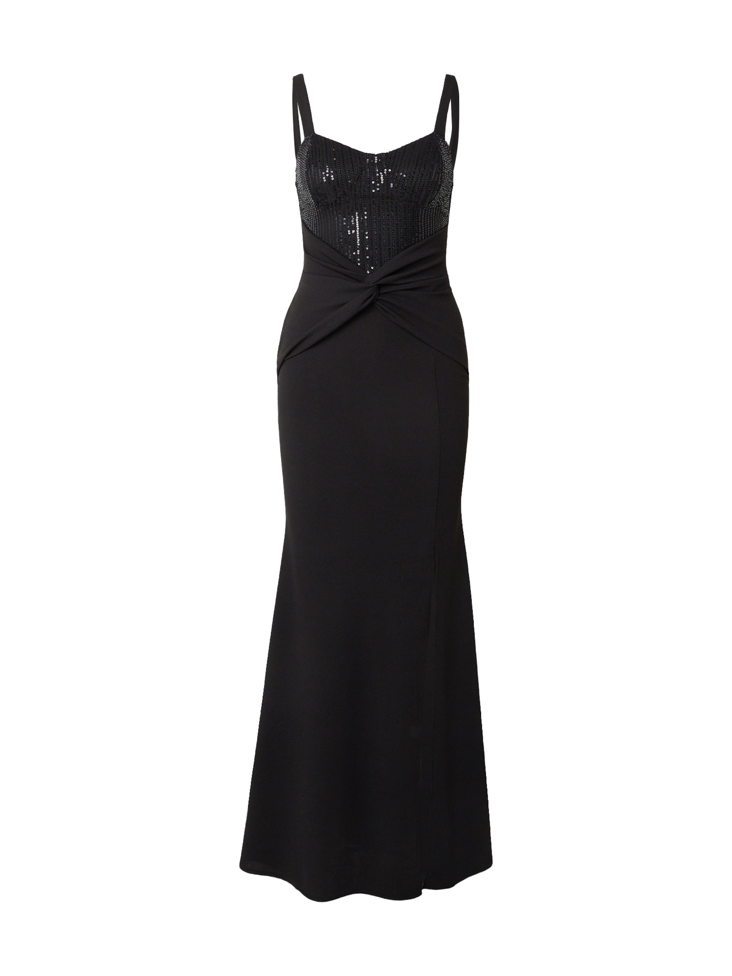 Robe de soirée 'EVA' WAL G. en noir : devant