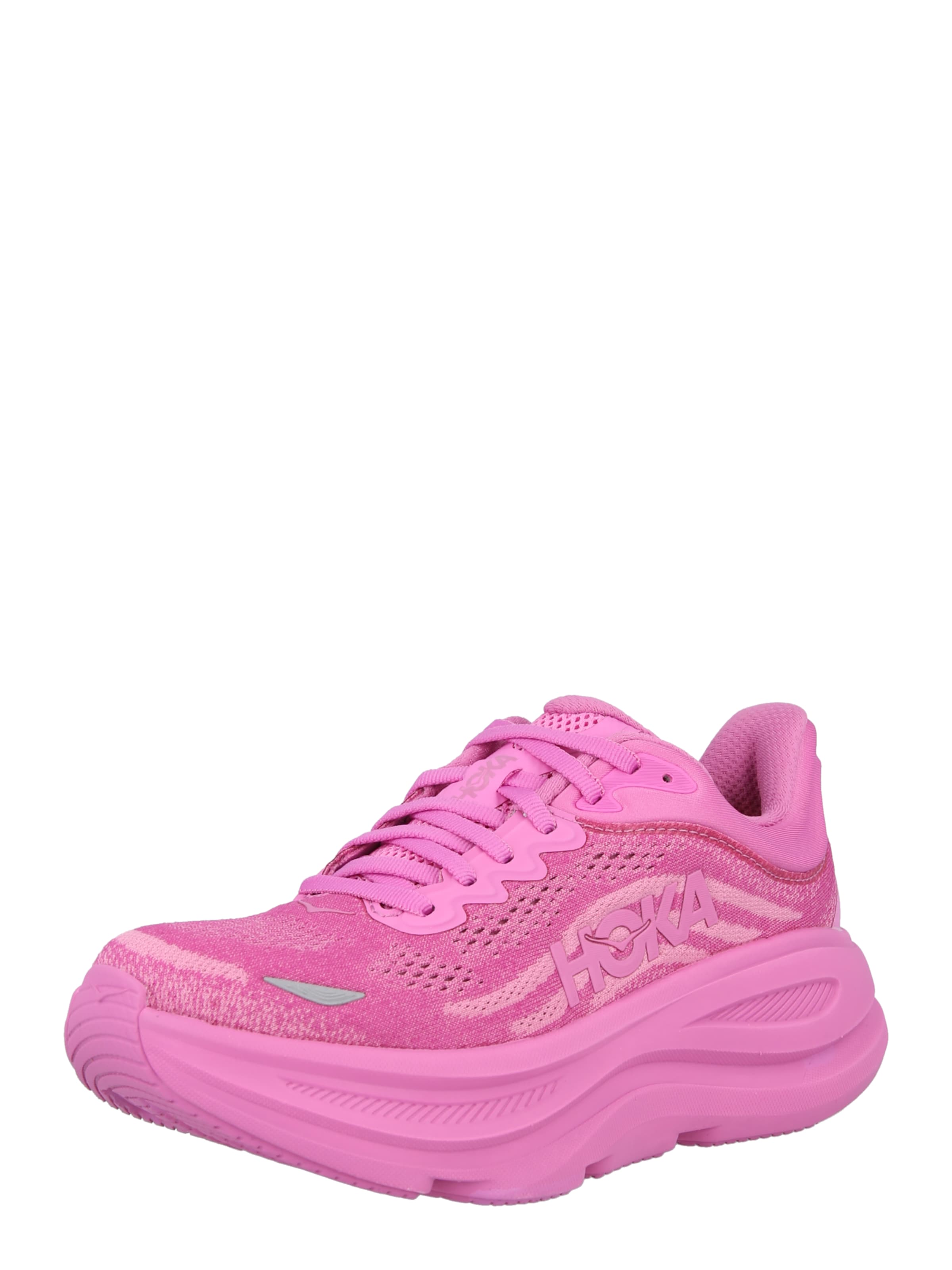 Chaussure de course 'BONDI 9' HOKA en rose : devant