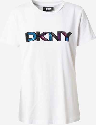 Tricou DKNY pe verde petrol / mov vânătă / negru / alb, Vizualizare produs