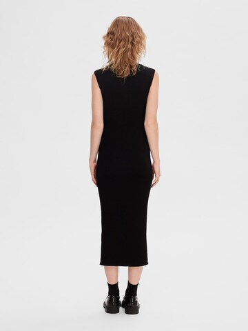 SELECTED FEMMEPletena haljina 'Caro' - crna boja