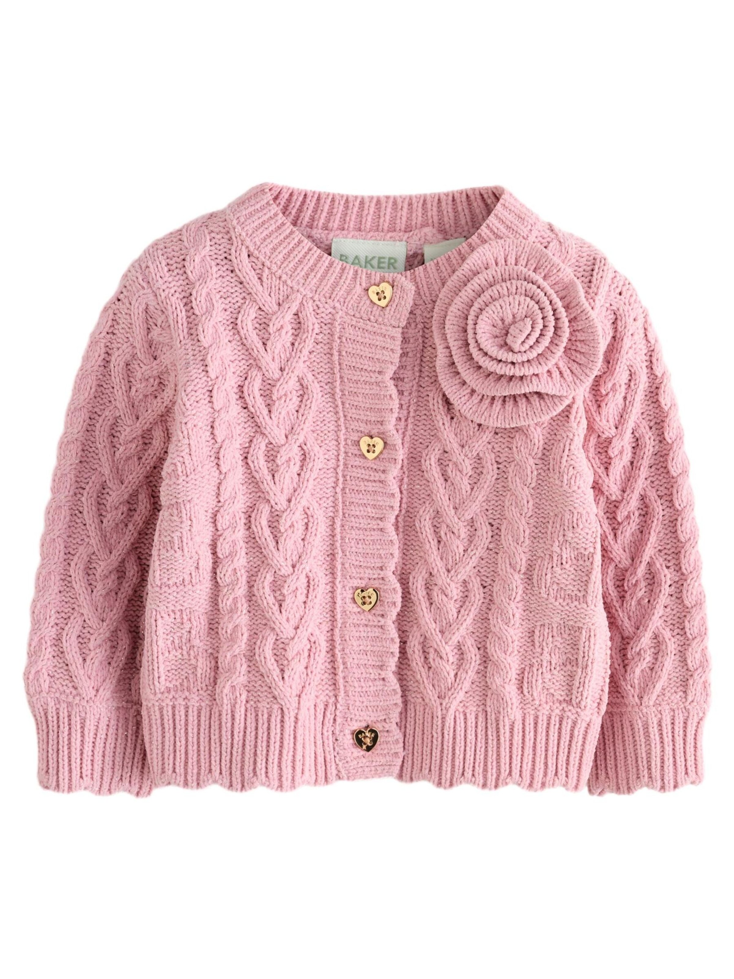 Baker by Ted Baker Neuletakki värissä vaaleanpunainen: etupuoli