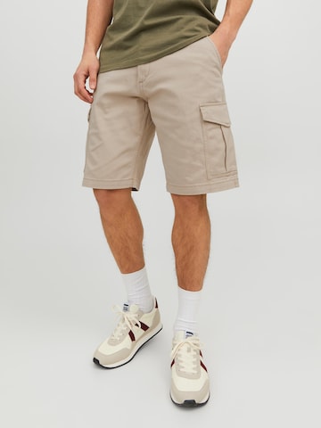 JACK & JONES Regular Cargobyxa 'Joe' i beige: framsida