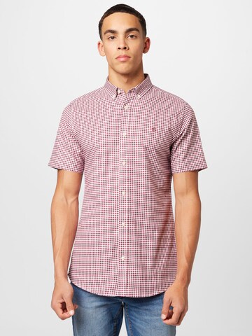 Coupe slim Chemise BURTON MENSWEAR LONDON en rouge : devant