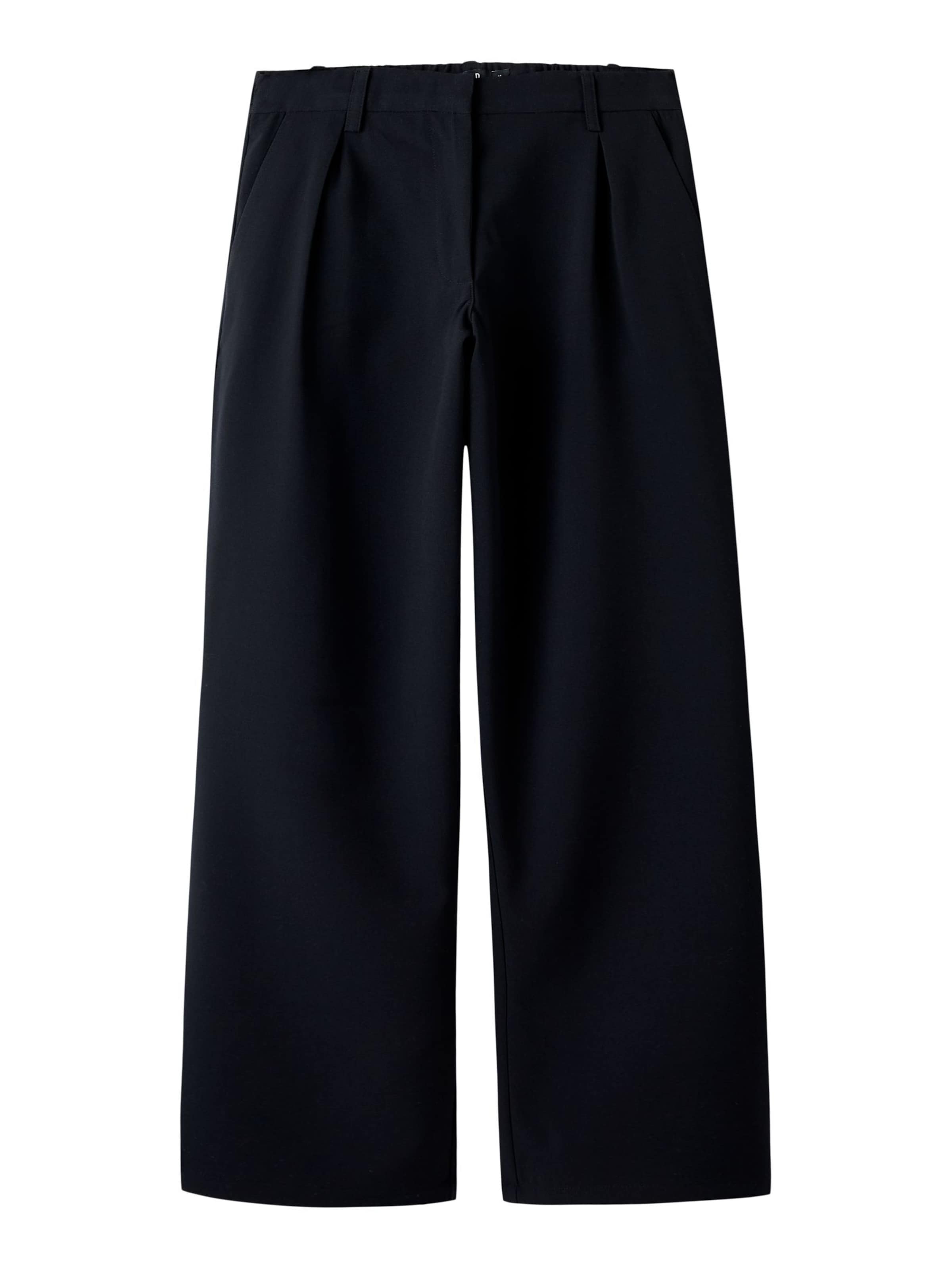 LMTD Wide leg Trousers in Black: front