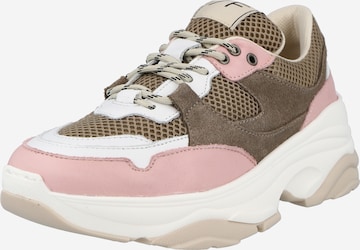 Baskets basses 'Gavina' SELECTED FEMME en beige : devant