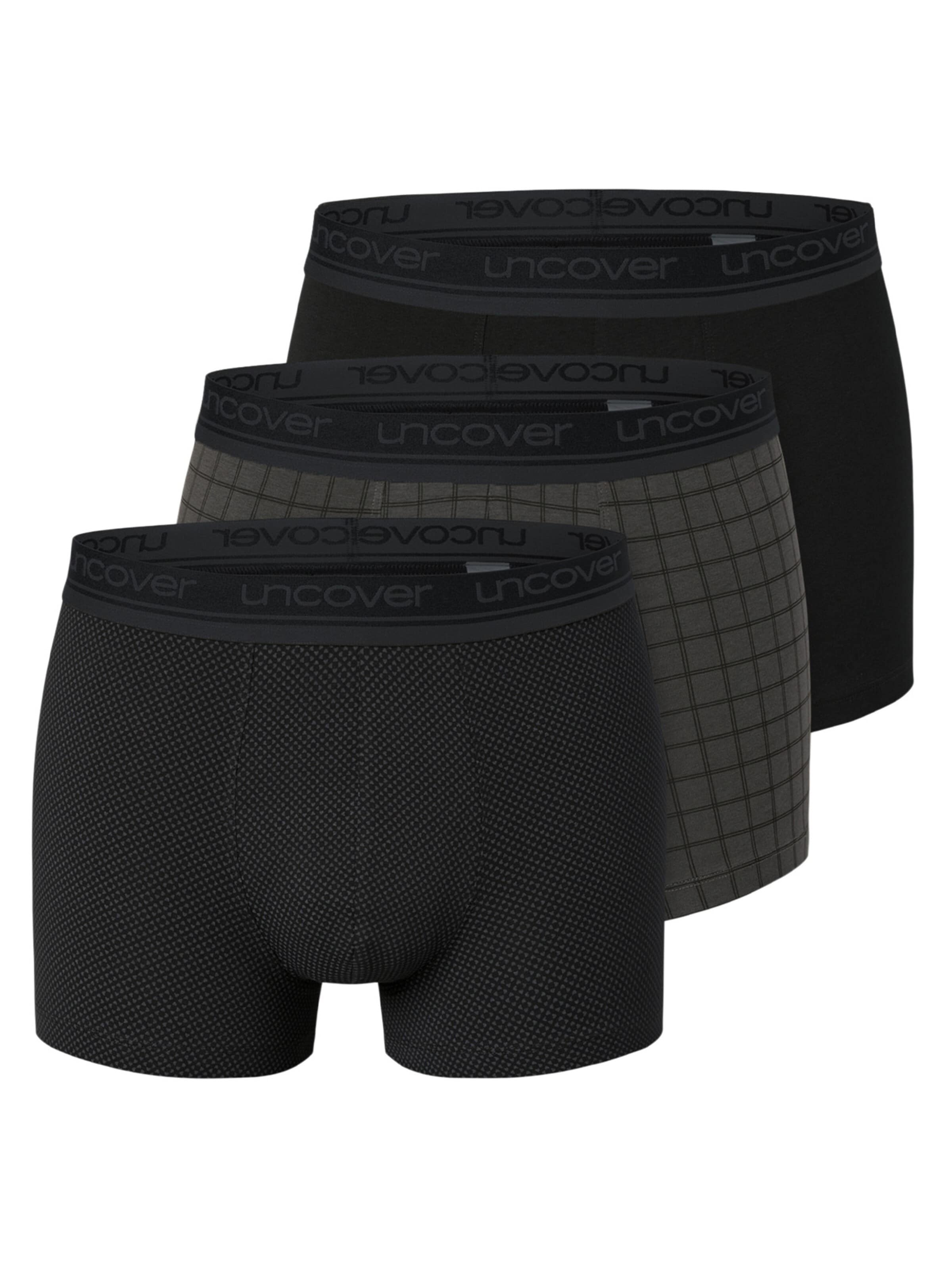uncover by SCHIESSER Trunks 'Cotton' in Grau: Vorderseite
