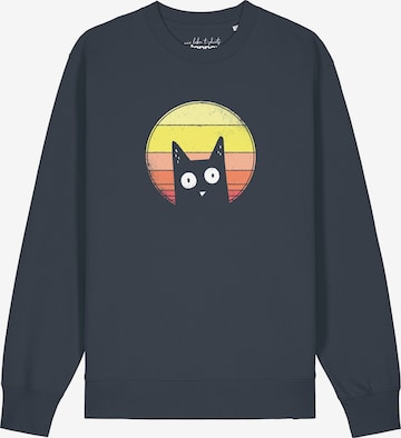 Watapparel Sweatshirt 'Sunset Cat' in Grijs: voorkant