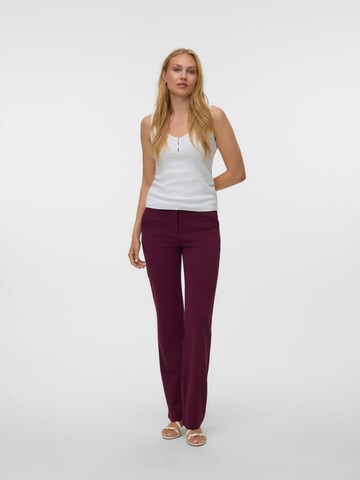 VERO MODA Bootcut Broek 'VMZamira' in Rood