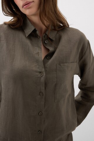 INTIMISSIMI Blouse 'The Pure Linen' in Green