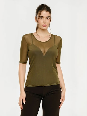 Haut ' MESH ' Liberte Essentiel en vert : devant