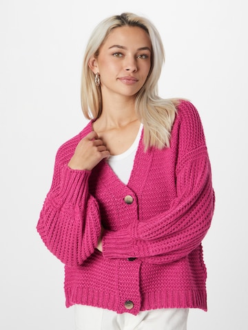 Hailys Knit Cardigan 'Eka' in Pink: front