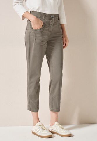 CECIL Slim fit Pants in Brown: front