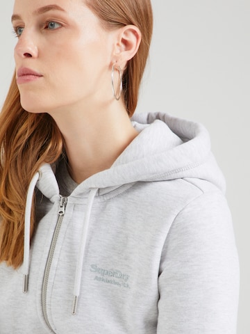 Superdry Sweat jacket 'Essential' in Grey