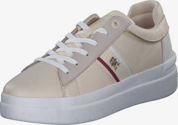 TOMMY HILFIGER Veterschoen 'FW0FW07387' in Beige: voorkant