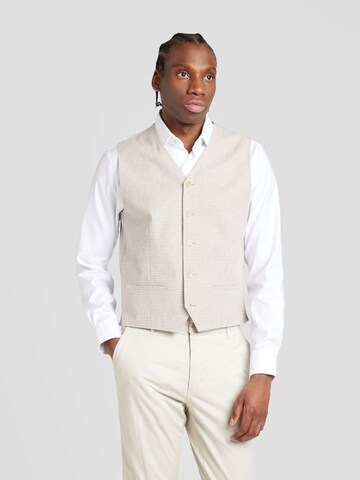 JACK & JONES - Chaleco para traje 'RIVIERA' en marrón: frente