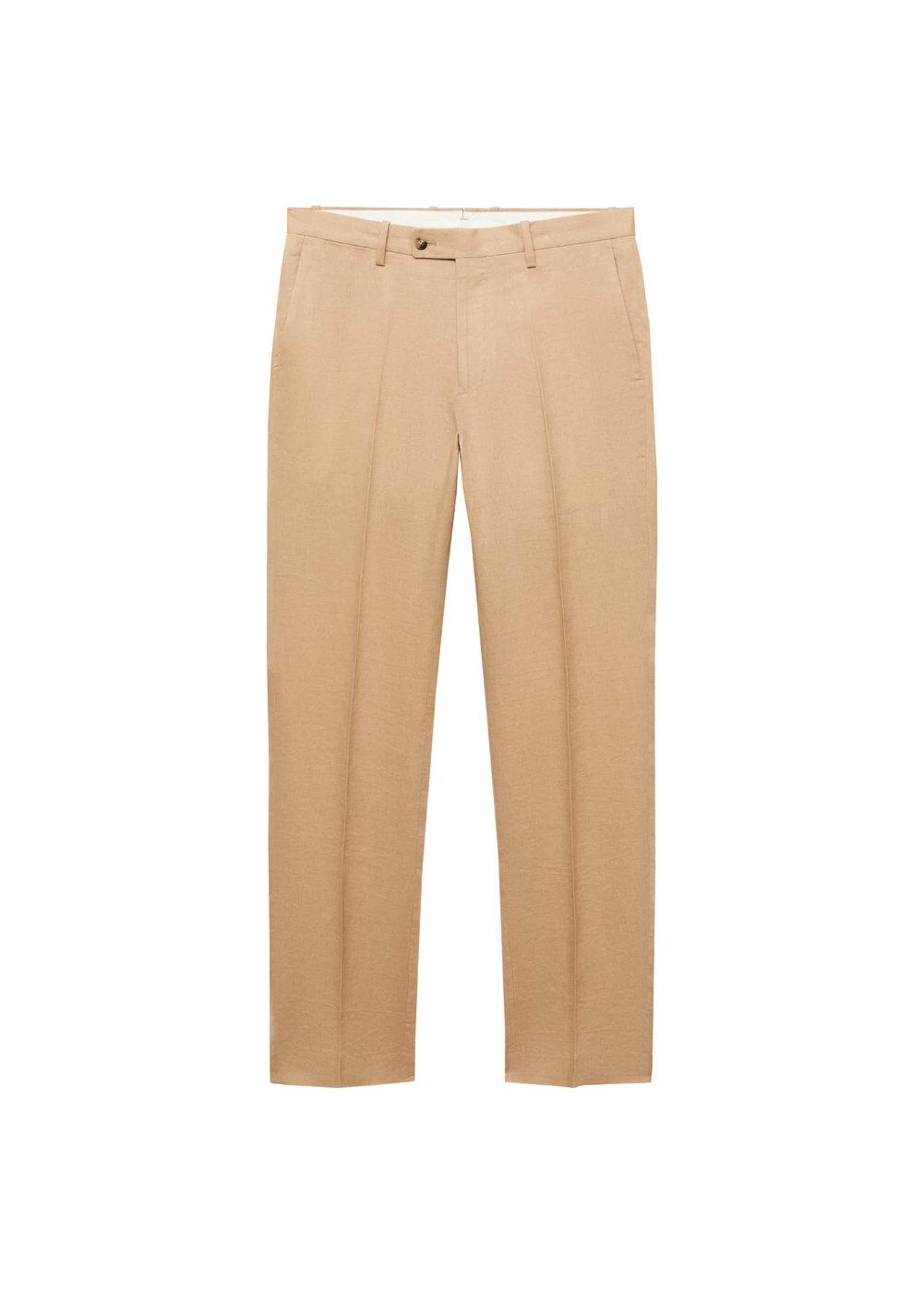 MANGO MAN Slimfit Hose 'Amalfi' in Beige: Vorderseite