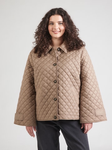Vero Moda Curve Winter Jacket 'VMCHOLTE' in Beige: front