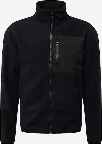 BLEND Fleece Jacket in Black: front