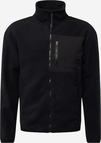BLENDFlis jakna - crna boja: prednji dio