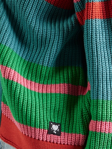 Blutsgeschwister Gebreid vest 'Yes, We Cardy' in Rood