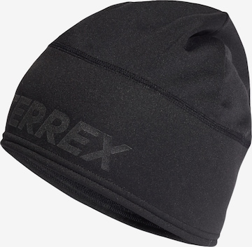 ADIDAS TERREX Athletic Hat 'INFINIUM' in Black: front