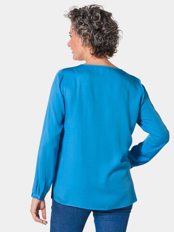 Goldner Bluse in Blau