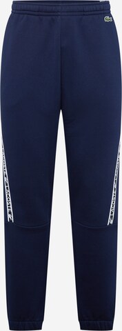 LACOSTE Tapered Trousers in Blue: front
