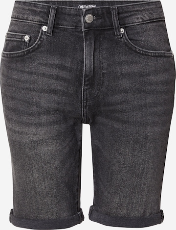 Jeans 'Ply Life' di Only & Sons in nero: frontale