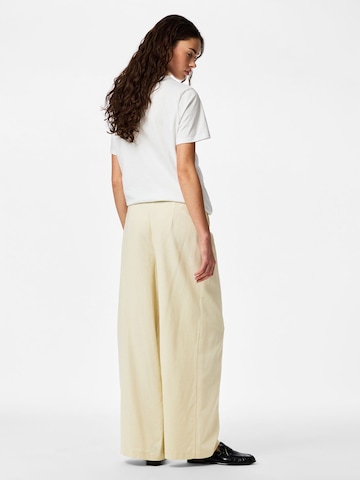 Wide Leg Pantalon 'PCMajse' PIECES en beige