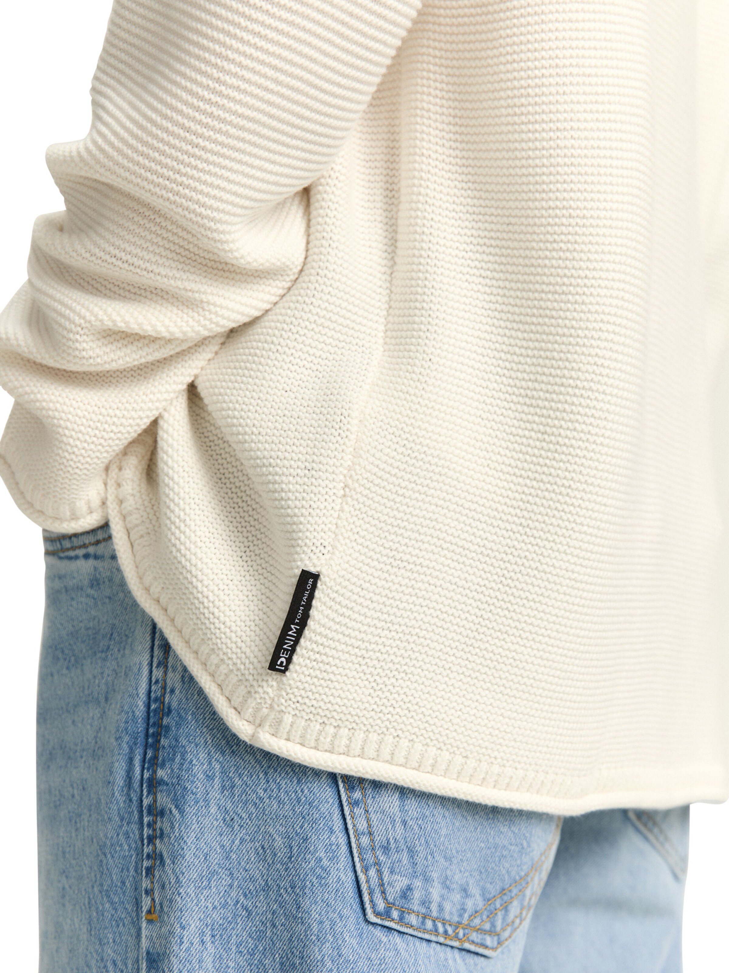Pulover de la TOM TAILOR DENIM pe alb