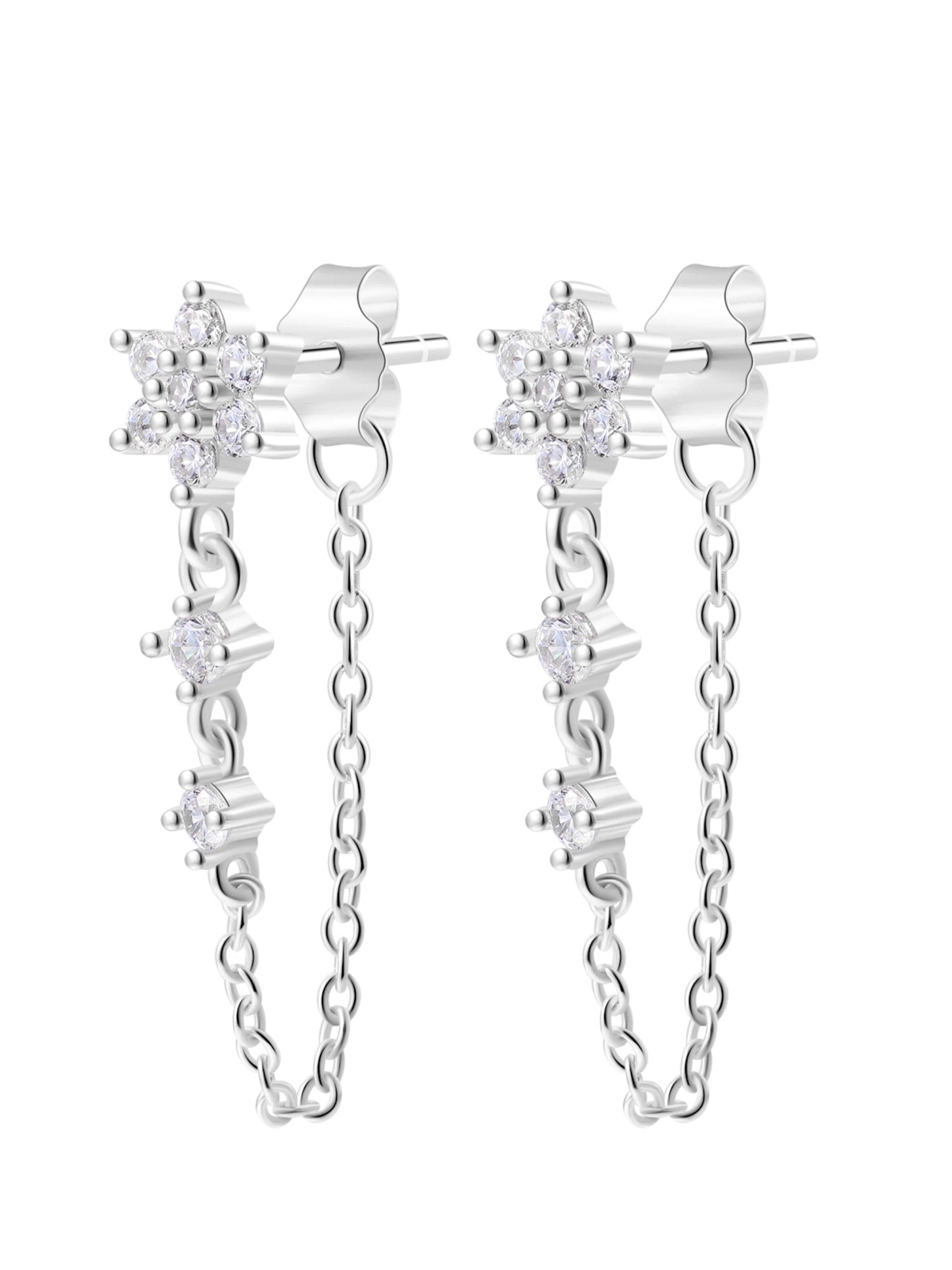 Hey Happiness Oorbellen 'Soft Bloom' in Zilver: voorkant