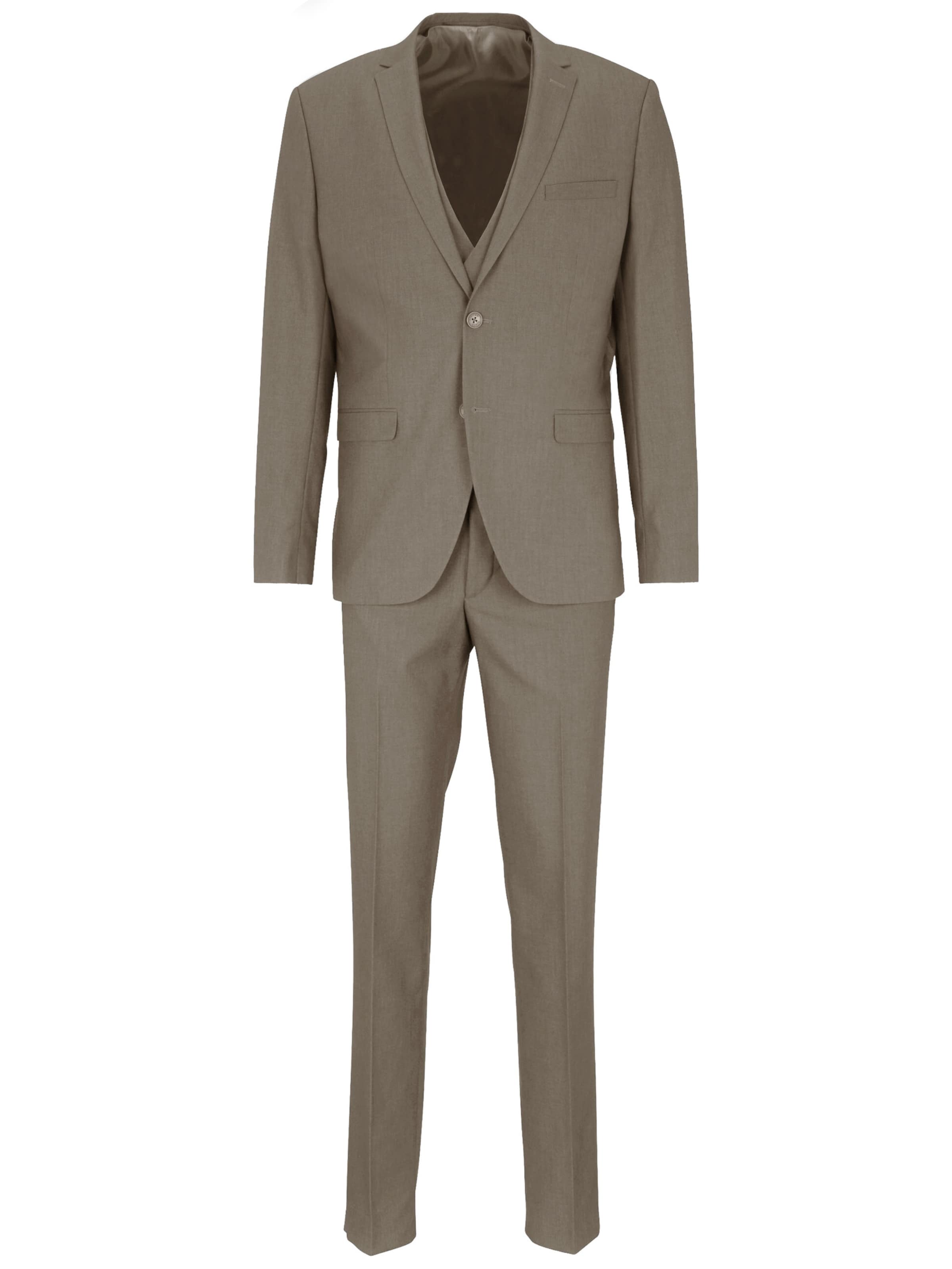 Coupe slim Costume Steffen Klein en beige : devant